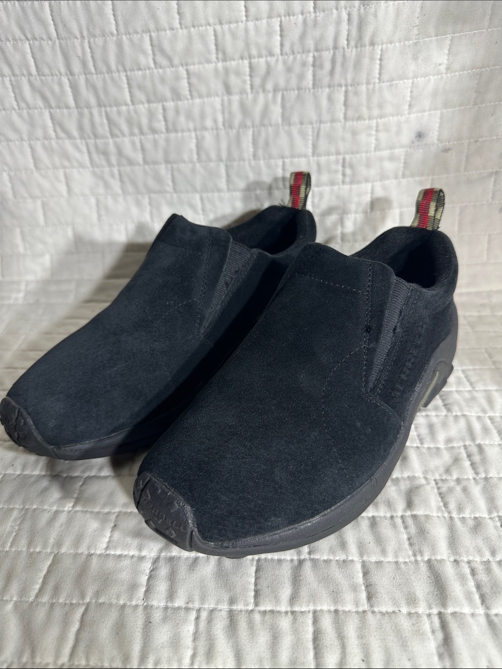 Merrell Women’s Jungle Moc Midnight Black Slip-On Suede Loafers